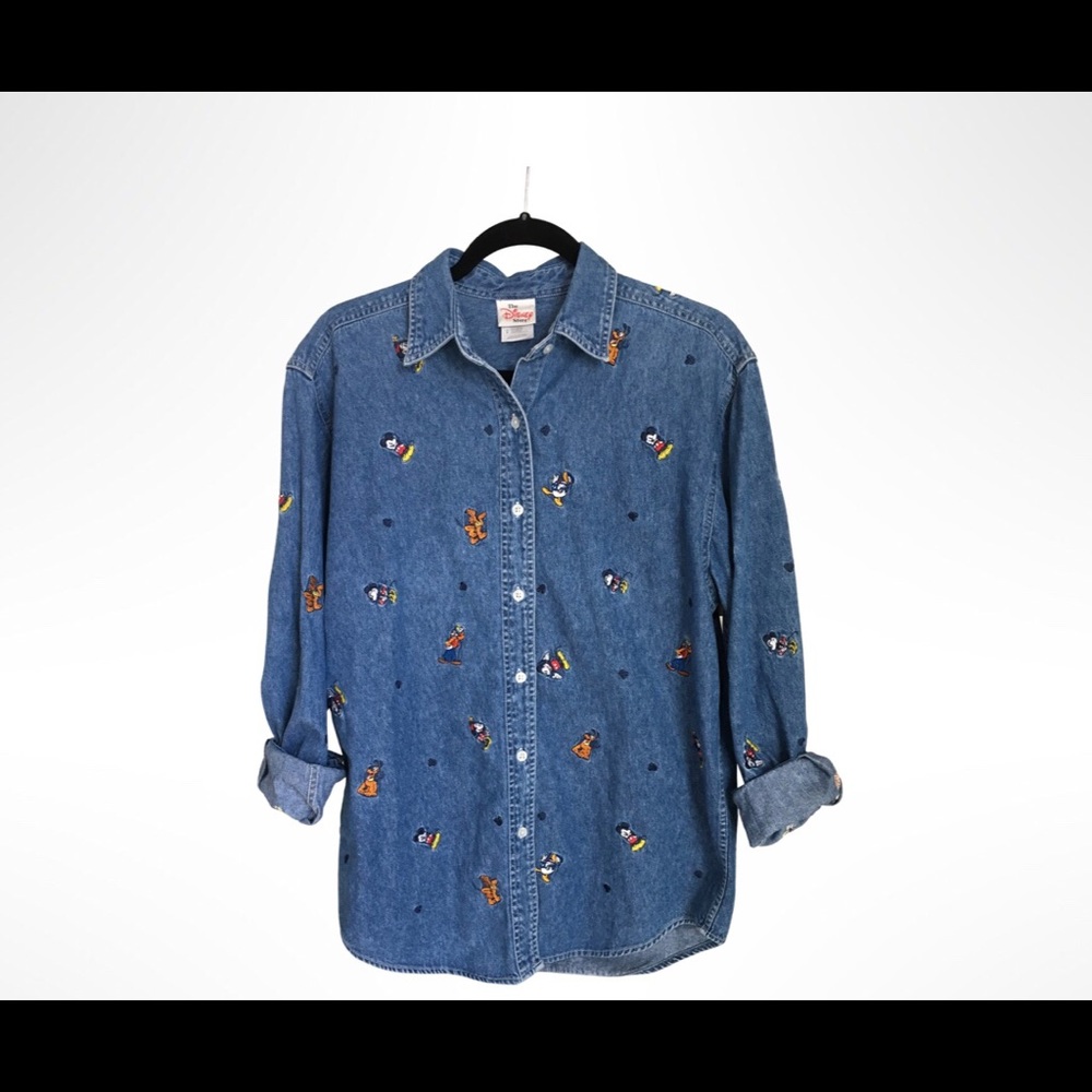 Vintage Disney button down denim shirt